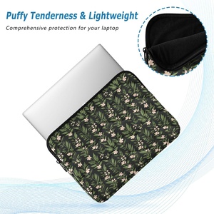 13 and 14 Inches Quilted Laptop Sleeve Hawaii Flowers Print Laptop Case Cover <b>Tablet</b> Computer <b>Bag</b> - Product Image 5