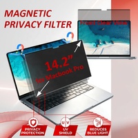 Pelindung Layar Privasi Magnetik 2 Arah Anti Mata-mata yang Mudah Dipasang dan Dilepas untuk Macbook Pro 14.2 Inch