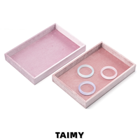 Plateau de présentation de bijoux en velours creux avec doublure douce, style ouvert, pour bagues, colliers, bracelets, vitrine de magasin de détail