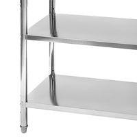 Étagère de rangement robuste à 4 niveaux en acier inoxydable massif, pour cantine scolaire, laboratoire, pharmacie, entrepôt frigorifique, garage
