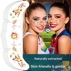 Pegatinas de <span class=keywords><strong>Tatuajes</strong></span> <span class=keywords><strong>Temporales</strong></span> Personalizables, Resistentes al Agua, Tatuaje de Pecas Faciales <span class=keywords><strong>para</strong></span> Fanáticos de Partidos de Fútbol - Product Image 1