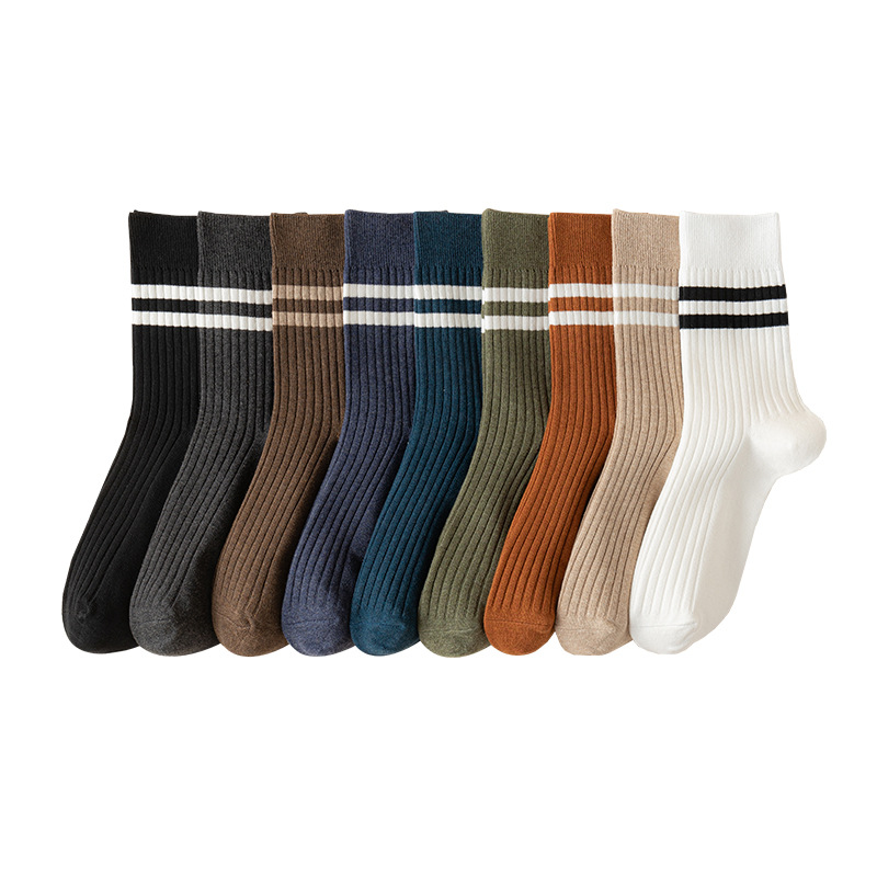 Yüksek kaliteli unisex erkek özel siyah beyaz gri kenevir bambu lifi yün tasarım çizme adam pride orta ekip iş elbisesi iş çorap