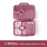 Aohea Vente en gros Ensemble Acheter Sans BPA Passe au lave-vaisselle Boîte à lunch étanche pour l'école japonaise Boîte à lunch bento en plastique Tritan pour enfants