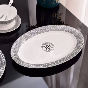 Meilleures ventes : Service de table en céramique de luxe européen 58 pièces, personnalisable, avec bordure dorée et motifs floraux, bols et assiettes en porcelaine pour hôtels et restaurants - Product Image 5