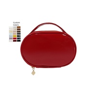 Étui à cosmétiques en cuir PU verni pochette organisateur maquillage trousses de toilette étanche grande capacité et Offre Spéciale