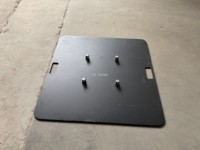 Plaque de base supérieure en aluminium pour éclairage DJ, support de scène, stand d'exposition, présentoirs en treillis, treillis de toit carré pour exposition