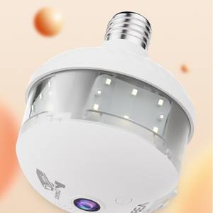 Caméra d'ampoule panoramique HIKWIFI V380, sans fil, WiFi, téléphone mobile, télécommande, double éclairage, vision nocturne, <span class=keywords><strong>HD</strong></span> CMOS, IP66, étanche - Product Image 1