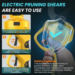 Brushless Electric Garden Pruning Shears Battery Powered 25mm Carbon Steel Blade Garden <b>Cutter</b> Gardening Supplies - Product Image 5