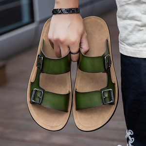 Sandalias <span class=keywords><strong>de</strong></span> Verano para Hombre, Talla Grande, Modernas, con <span class=keywords><strong>Hebilla</strong></span> Metálica Ajustable, Antideslizantes, Duraderas, Ideales para la Playa - Product Image 1