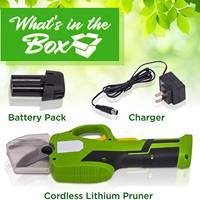 Sécateur électrique sans fil Vertak 7,2 V pour branches d'arbres, alimenté par batterie au lithium, pour la coupe des branches, sécateur de jardin