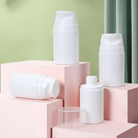 Flacons pompe sans air en PP rose de luxe 30ml/50ml pour emballage cosmétique de crème anti-acné, sérum, huile, lotion et écran solaire