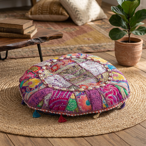 Traditionnel Vintage Non Tissé Hôpital Oreiller Coussin Cas Brodé À La Main Patchwork Glands Technique pour La Maison Hôtel Décor - Product Image 2