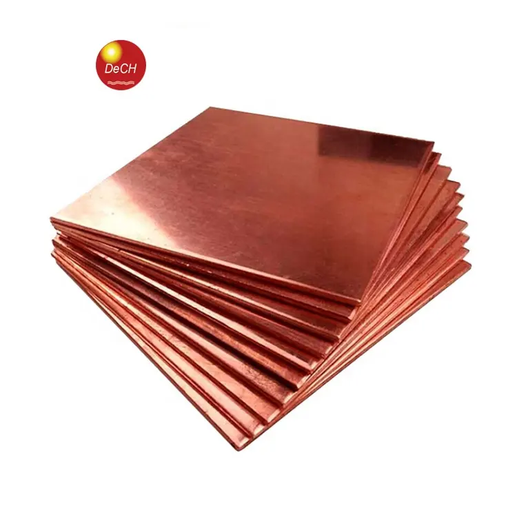 Excellent Conductivity 99.99% Pure Copper Flat Sheet Plate Price Per KG