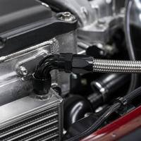 Kit de Tuyaux AN Noir Haute Performance avec Raccords en Aluminium Réutilisables et Tuyau en Caoutchouc Synthétique pour Systèmes de Transmission Automatique et de Refroidissement