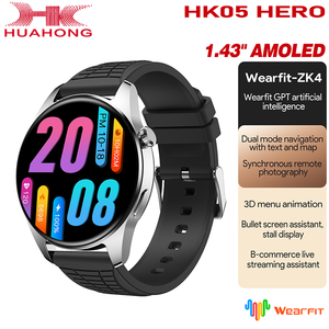 Reloj Inteligente HK06 HERO AI Wearfit GPT con Monitor de Sueño, Monitor de Salud, Cámara Remota, Transmisión <span class=keywords><strong>en</strong></span> Vivo, Asistente, Resistente al Agua IP67, Silicona - Product Image 5