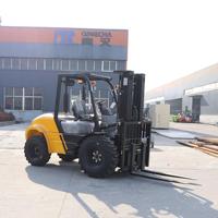 Chariot élévateur diesel tout-terrain QingCha 3,5 tonnes, équipement tout-terrain 4x4, chariot élévateur tout-terrain, livraison directe d'usine