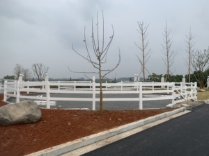 공장 직접 뜨거운 판매 판매 <span class=keywords><strong>2</strong></span>/3/4 레일 내구성 플라스틱 PVC 말 방목장 울타리 포스트 농장 목장 화이트 - Product Image 5