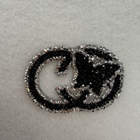 Nouveau modèle d'appliques en denim avec motifs de cœur en strass tridimensionnels et d'étoile à cinq branches