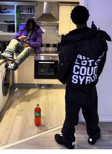 Chaqueta Casual con Capucha de Alta Calidad para Invierno, Cálida, Cortavientos, Resistente al Frío, con Cremallera, Tejido Lavado, con Estampado 'THAT'S a AWFUL LOT of COUGH SYRUP' - Product Image 4