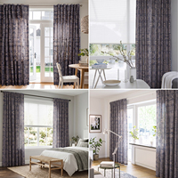Voilages sur mesure à languettes romaines, fournisseur d'usine, vente en gros, OEM, draperies de fenêtre en lin à motif géométrique