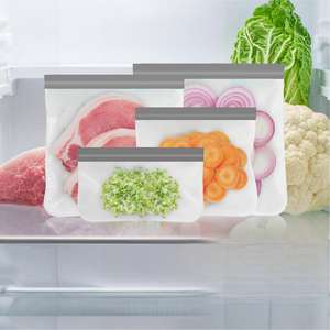 Bolsas de Almacenamiento Reutilizables Huamaohengchun de Plástico PE Clásicas de un Galón, Paquete de 10, Aptas para Lavavajillas, 3 Tamaños, para Marinar Carnes, Sándwiches y Bocadillos - Product Image 5