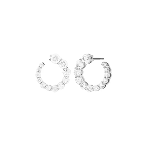 Pendientes Largos Personalizados de Plata de Ley 925 con Circonitas Cúbicas, Baño de Oro Vermeil, Bajo MOQ, Fábrica Panyu - Product Image 1