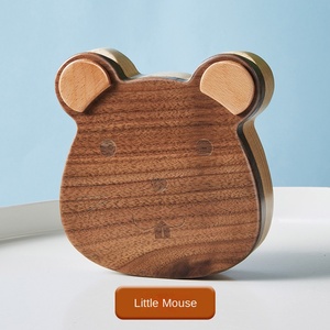 กล่องสะสมน้ำนมลายการ์ตูนของจีนกล่องเก็บขนสีดำวอลนัทที่ทำจากไม้เพื่อการเก็บรวบรวมแบบสร้างสรรค์สำหรับเด็กทารก - Product Image 6