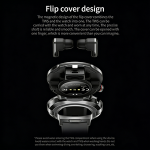 DENIXI T100 스마트워치 + 이어폰 - 남녀 모두를 위한 이중 기능 블루투스 통화 및 심박수 모니터링 스포츠워치 - Product Image 2