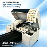 Impresora UV de Cama Plana BL Recién Mejorada 40*60 con 2 Cabezales XP600, Impresión Automática de Etiquetas con Tinta UV, 3 en 1, Precio al por Mayor