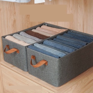 Collapsible <strong>Clothes</strong> Organizer for Jeans Washable Fabric Closet Storage Box <strong>Drawers</strong> Foldable Clothing Storage Bins With Handle - Product Image 2
