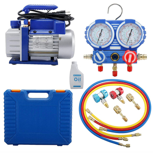 Pompa <span class=keywords><strong>per</strong></span> vuoto rotativa a palette monostadio RS-1 <span class=keywords><strong>per</strong></span> recupero refrigerante HVAC e climatizzazione auto, kit opzionale: manometro e tubo flessibile - Product Image 4
