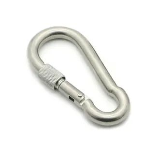 Custom ss 316 stainless steel swivel snap hook M11 nuts oval type Snap Hook With Screw For Webbing Rope Bolt Locking Snap Hook