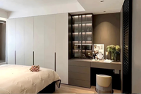 Armoire de chambre moderne, commode, meuble de rangement, dressing, bibliothèque en bois verrouillable, étagère d'angle pour bureau à domicile