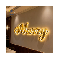 Panneau avec logo 3D personnalisé pour salon de beauté Panneau à LED rétroéclairé en métal Lettre d'entreprise Logo mural Panneau lumineux à LED pour signalisation intérieure