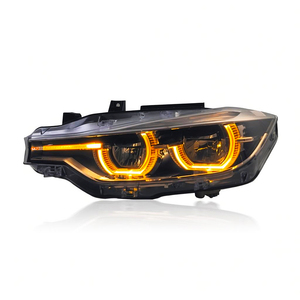 Fari LED SJC Auto con Tre Colori Commutabili per <span class=keywords><strong>BMW</strong></span> <span class=keywords><strong>Serie</strong></span> <span class=keywords><strong>3</strong></span> F30 F31 F35 2012-2018, Luci Diurne Bianche, Gialle e Ambra - Product Image 2