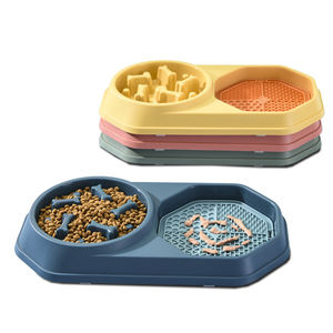 Ciotola per Cibo e Tappetino per Cani e Gatti, Tappetino in Silicone per Alimentazione Lenta e Abbeveraggio - Product Image 1