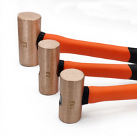 Marteau de mécanicien multifonctionnel de qualité industrielle IMPA 612643, non étincelant, manche en cuivre et plastique