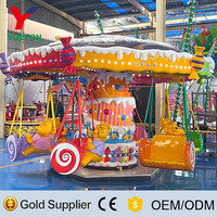 Équipement de parc d'attractions, attraction pour enfants, jeu de carnaval rotatif, thème bonbons, chaise volante, manèges de fête foraine à vendre