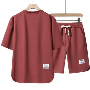 Tuta Casual moda estiva a maniche corte traspirante ad asciugatura rapida <span class=keywords><strong>vestiti</strong></span> con motivo stampato tuta da ginnastica da uomo - Product Image 2