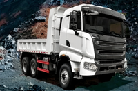Camion benne SYZ320C-8S fiable à transmission 6x4 pour le transport de charges lourdes et la construction