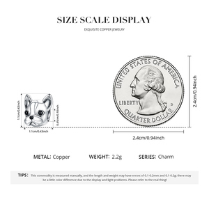 Silver Plated <b>French</b> <b>Bulldog</b> Charm Animal Pendant Cute Alloy Jewelry <b>Gift</b> Unisex - Product Image 5