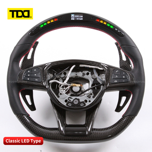 Volant en carbone TDD LED pour Benz W213 W204 S500 S320 S300 E200 E300 E320 E350 E43 E63 E53 E500 Amg Volant LED - Product Image 3