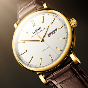 LOBINNI Montres-bracelets Montres mécaniques étanches Style professionnel Acier inoxydable Automatique Classique Luxe Hommes Mouette Ronde - Product Image 6