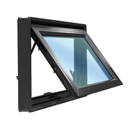 Fenêtre à auvent moderne en aluminium avec moustiquaire intégrée et verre Low-E pour cuisine et salle de bain