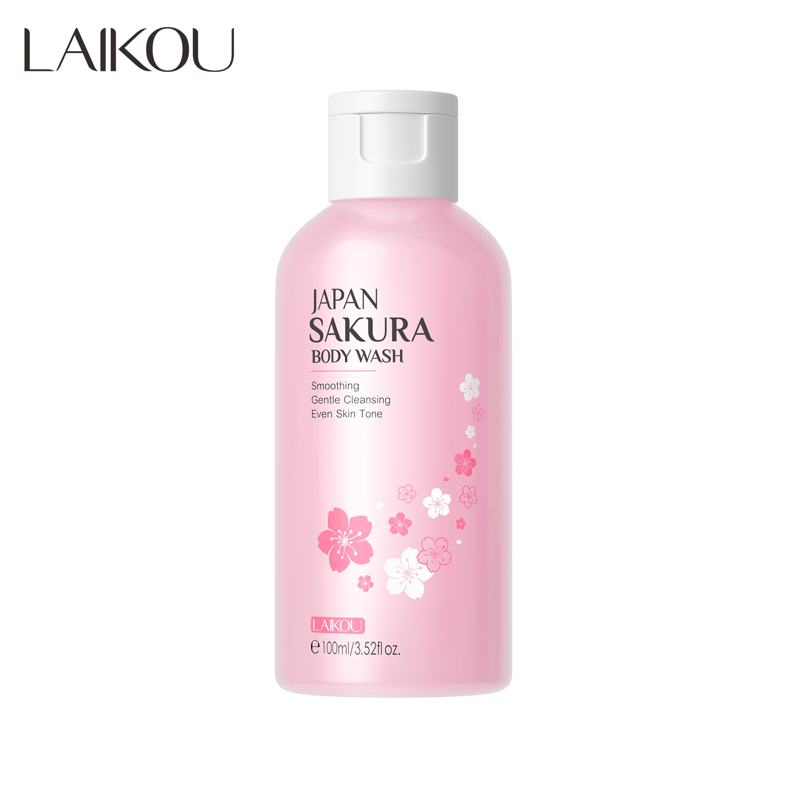 Laikou 100ml nhãn hiệu riêng hữu cơ tự nhiên tắm chăm sóc cho da rửa cơ thể rửa chất lỏng xà phòng Làm Trắng Cơ thể gel tắm rửa cơ thể