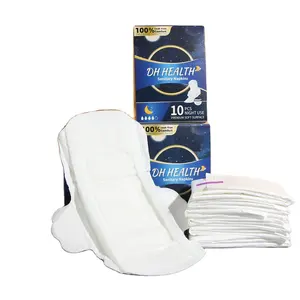 Eco Friendly Maxi Overnight Cotton Pads Wings For Ladies Reliable Protection Feminine Periods Sanitary Napkin Stay Resistant