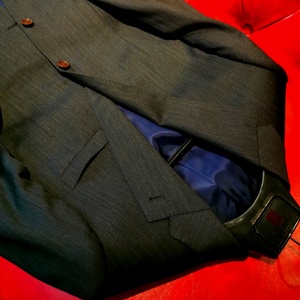 Costume formel pour homme sur mesure, respirant, style italien, mélange de laine, lavable en machine, coupe ajustée, veste et pantalon, tenue de bureau - Product Image 3