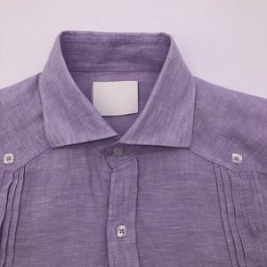 Camisa de hombre de manga larga con cuatro bolsillos de lino 100% del fabricante OEM - Product Image 4