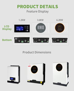 Convertisseur DC vers AC UPS 3000W 6200W Générateur Onduleur à onde sinusoïdale 24V Inverseur de puissance 48V Pur 1 MW Solaire 12V 220V Monophasé 4000W <span class=keywords><strong>12</strong></span> Mois 48 <span class=keywords><strong>VDC</strong></span> - Product Image 4