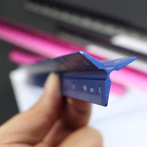 Fornitura di fabbrica 6 pollici 12 pollici 3 lati ingegneria del metallo triangolo architettonico righello in alluminio scala metrica regola triangolare - Product Image 3